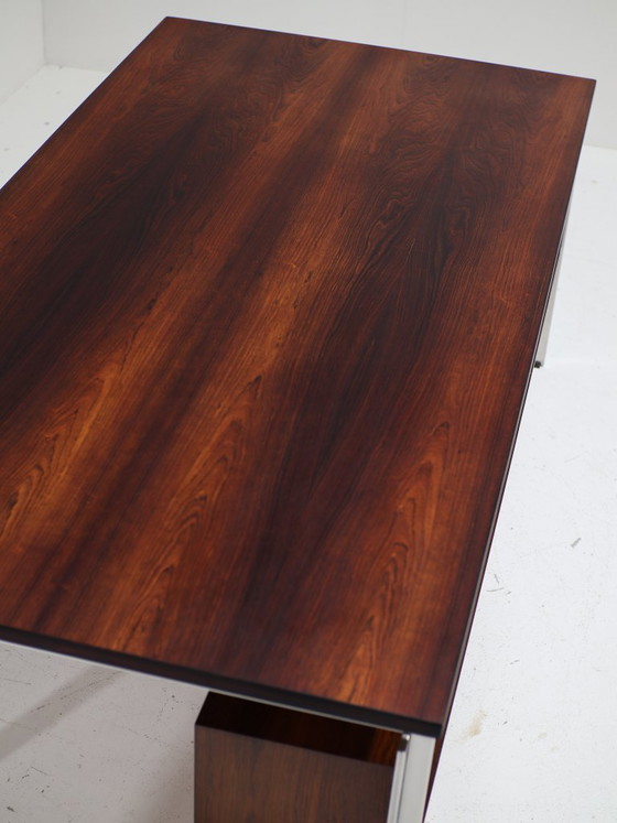 Zeldzaam Bureau Poul Kjaerholm Staal Palissander Deens Jaren '50 – Wood (photo 16 of 23)
