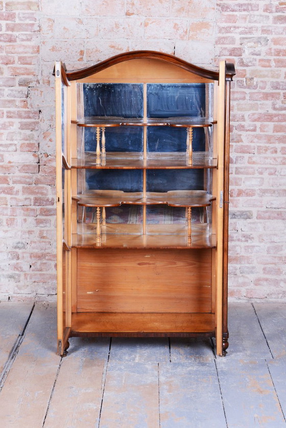 Restored Biedermeier Display Cabinet, Maple, Walnut, Polish, Czech, 1850s – Glass, Wood (photo 18 of 18)