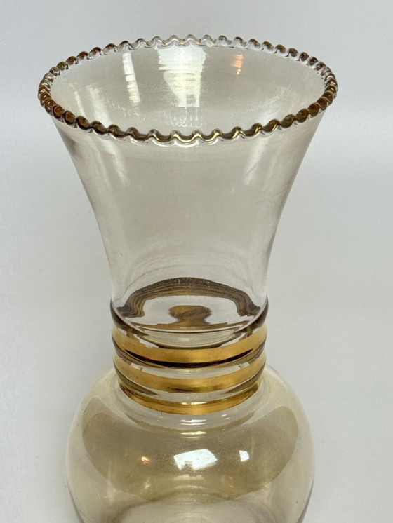 Image 1 of Twisted Amber Glass Vintage BudVase in Style of Tamara Aladin, 1970s.