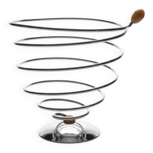 Vintage Spiral-Obstschale "Flashdue Italy" - 1980er - Italienisches Design