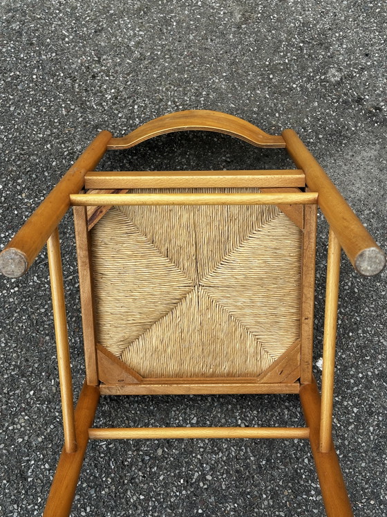 Coppia di sedie in legno e paglia – anni '50-'60 – Sedie da pranzo, Wood (photo 10 of 15)