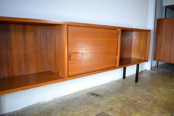 Image 1 of 1960s Danish Teak Sideboard Vintage Cabinet Mid Century Shelf Shelf 