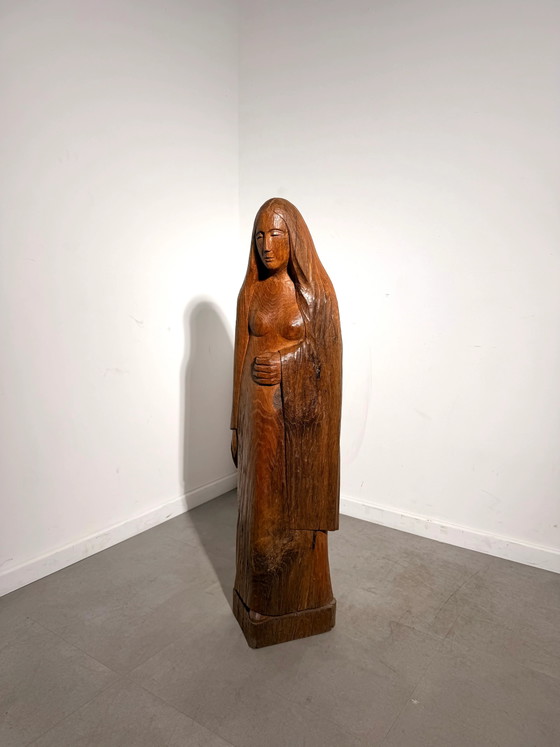 Rutger Rosier, Carved Wooden Female Sculpture XL (photo 2 of 6)