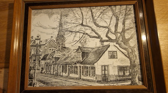 Image 1 of JAN WILMINK beautiful old pen drawing