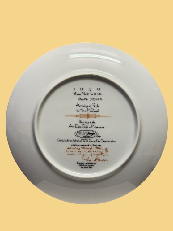 Image 1 of 🎨 "Arrivare con stile" | W.S. George Fine China | Marci McDonald | Stile Art Déco in movimento | Edizione limitata