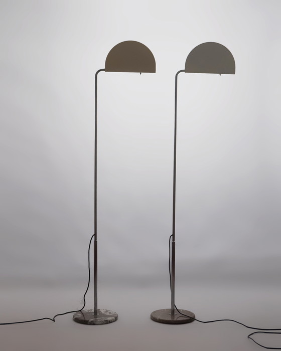 Image 1 of 2 X Italian Floor Lamps Mezzaluna By Bruno Gecchelin For Skipper Pollux