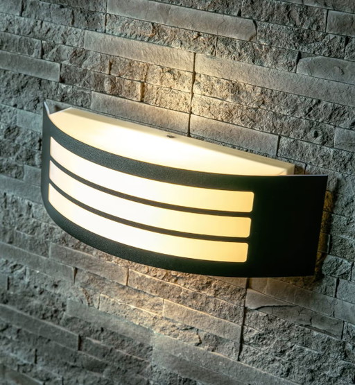 GTV Astrit IP54 E27 Black Outdoor Wall Light