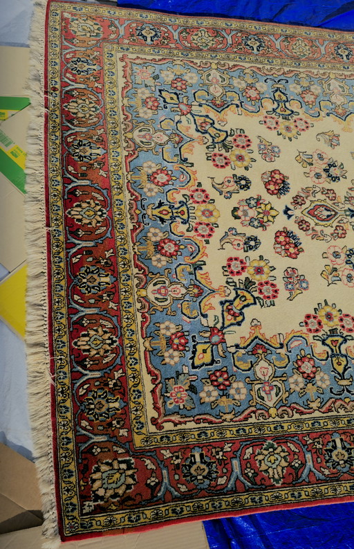 Ghom/Qom tapijt 216x142cm 1,2 miljoen knopen/m² korkwol met zijde Perzisch tapijt