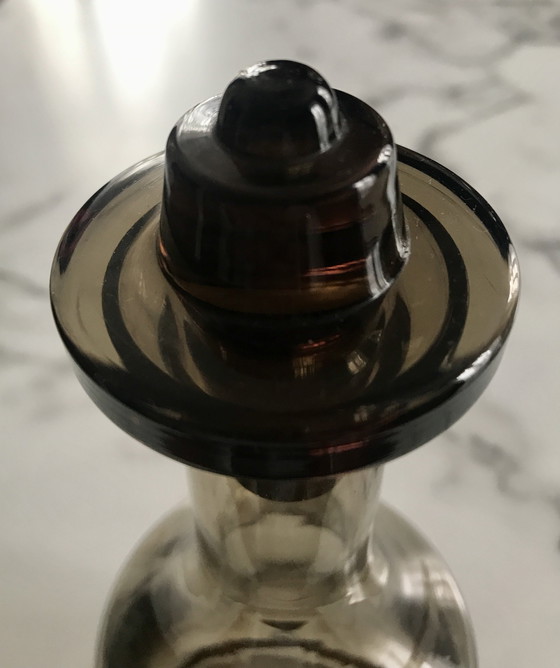 Image 1 of Jarra de vidrio ahumado, década de 1970