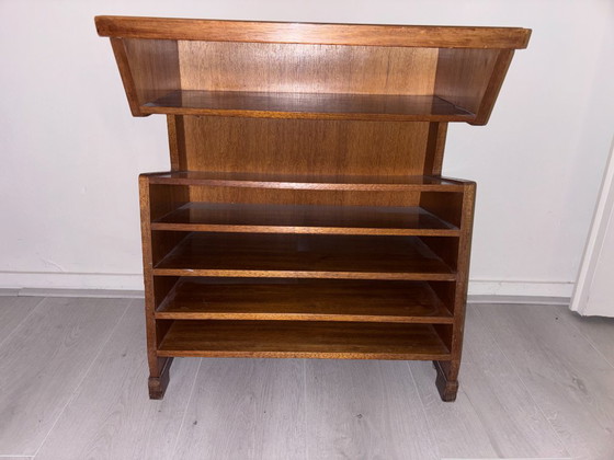 Besonderer Art Deco Schrank / Bibus – Haager Schule – 1920er/30er Jahre – TV-Möbel, Wood, Glass (photo 2 of 10)