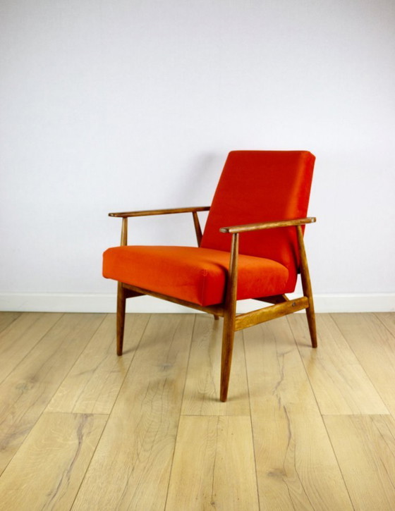 Image 1 of Poltrona lounge arancione Lis di Henryk Lis, anni '70