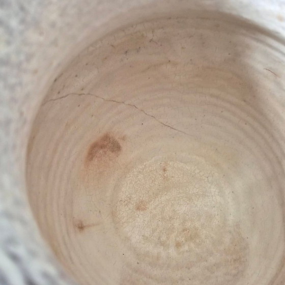 Image 1 of Vintage Accolay Crackle Glaze Ceramic Vase, Red & Blue, 1960s, Signed Accolay, 60s