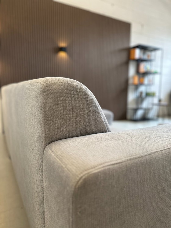 Image 1 of Canapé d'angle gris avec pouf 270x150cm