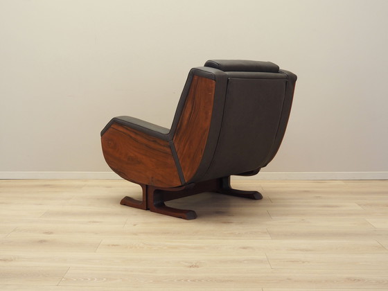 Image 1 of Leren fauteuil, Italiaans ontwerp, jaren 1970, Productie: Italië