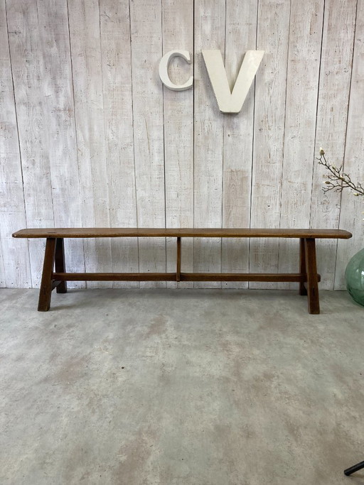Antieke Boerenbank 205cm