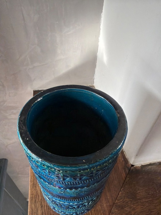 Image 1 of Vintage Bitossi Rimini vase sea blue