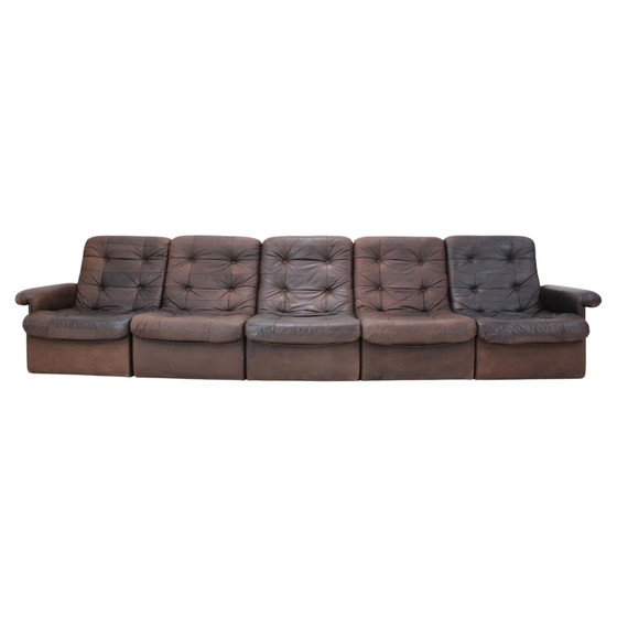 Giovanni Offredi pour Saporiti Italia Canapés en Cuir 1970 Italie – Aluminium, Leather (photo 5 of 28)