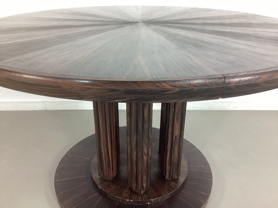 Image 1 of Rare Amsterdam School Art Deco rosewood table