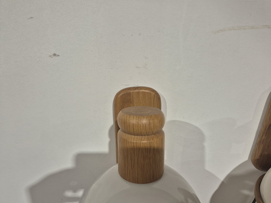 Image 1 of 2 Steinhauer vintage wooden wall lamps