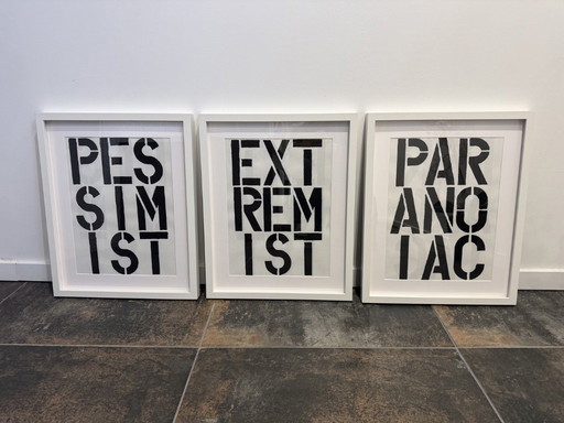 CHRISTOPHER WOOL GIRARD SEBASTIEN LITOGRAFÍA STREEART KAWS INVASOR OBEY Set 3