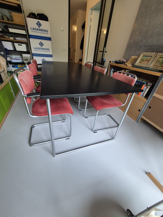 Image 1 of Gispen table with two Gispen chairs