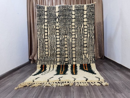 Alfombra de lana natural tejida a mano, artesanía tradicional, 2/3 m – Aime Té, vloerkleden en tapijten, Wool