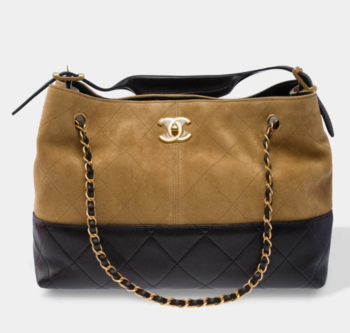 Sac CHANEL en Suède Beige - 103487