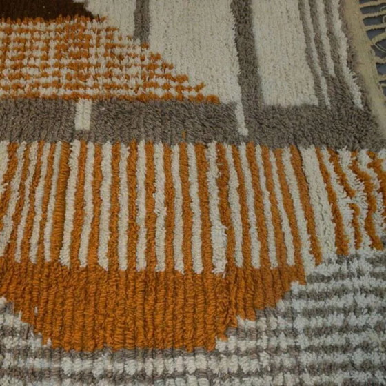 Tapis marocain écru à motifs géométriques 250cm x 150cm (photo 5 of 7)