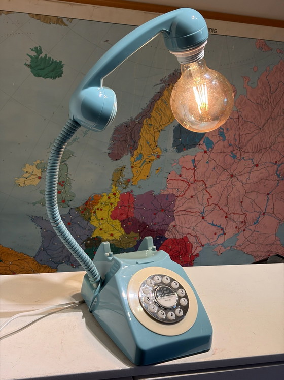 Lampada Telefono Vintage Azzurro – Lampade da tavolo, Metallo, Plastica (photo 4 of 9)