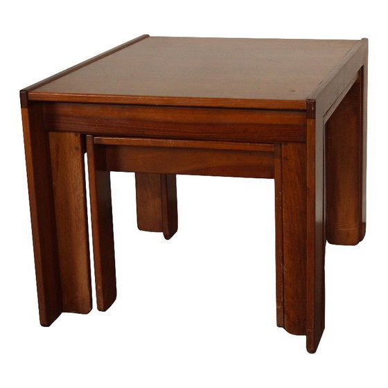 Image 1 of 3x tavolini ad incastro modello 777 di afra e tobia scarpa per cassina, 1965