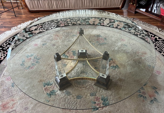 Facete cut glass Coffee table - 123 cm – Bronze (photo 4 of 11)