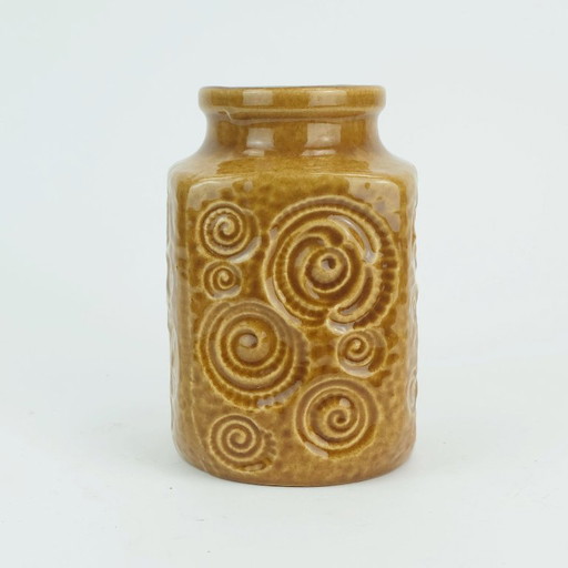 scheurich mid century vase 1960s decor jura ochre glaze model 282-16