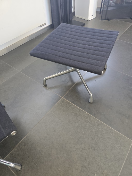 Vitra Eames DSX mit Fußhocker – verstelbare relaxstoel, Chrome (photo 2 of 5)