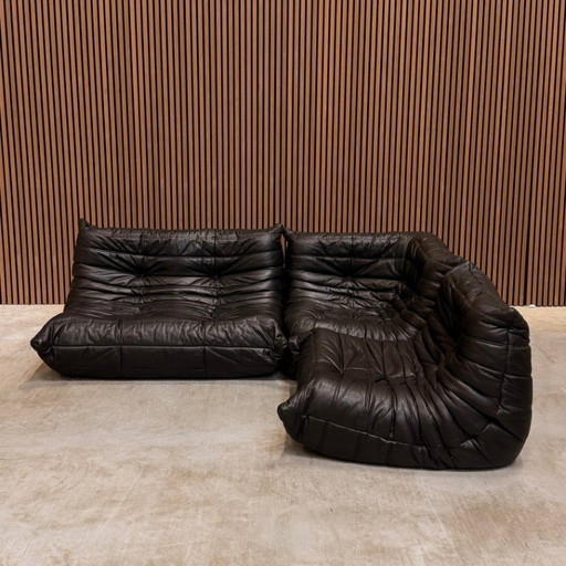 Conjunto modular Ligne Roset Togo | Piel negra – modulaire banken, Leather, Vintage
