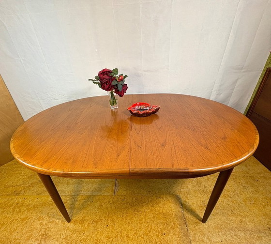 Image 1 of Mid-Century Retro Vintage Teak Oval Extending Dining Table by G Plan – Fresco Range 1960s  Designed by Victor Wilkins | Afromosi