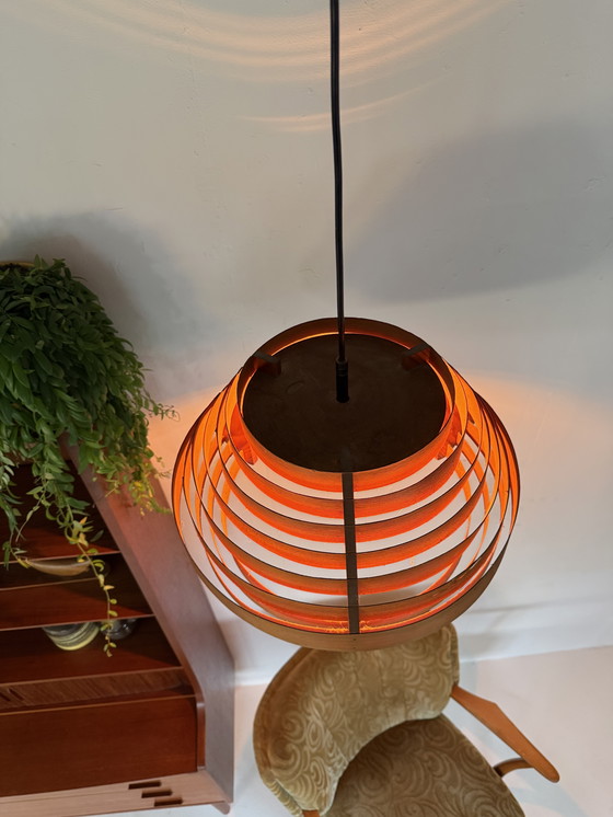 Image 1 of Lampada a sospensione vintage a stecche, Hans Agne Jakobsson anni '60