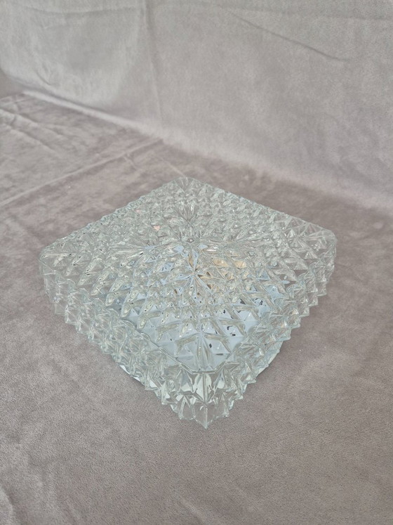 Image 1 of Vintage MASSIVE 70572 Crystal Ceiling/Wall Light | 20x20cm | E27 | Elegant Glass Fixture