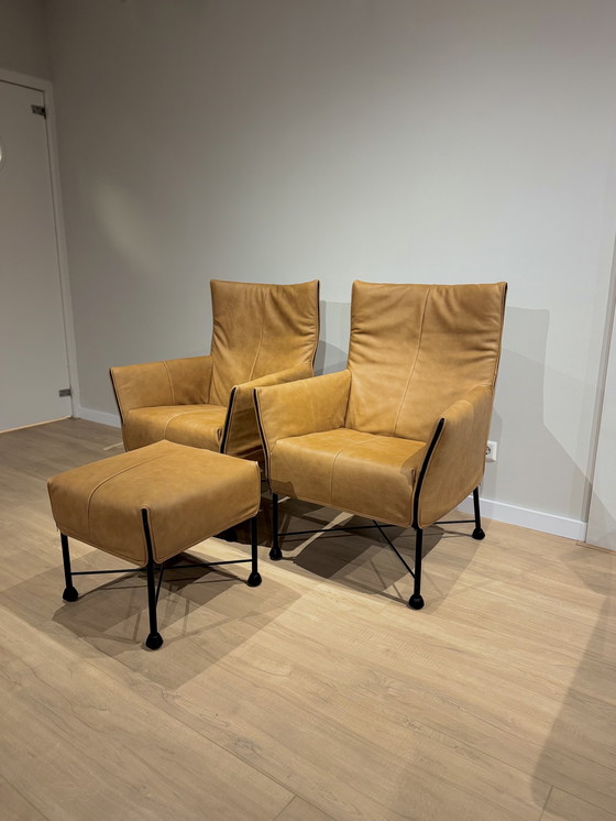 Image 1 of Ensemble Montis Charly + Hocker - Cuir Ohmann