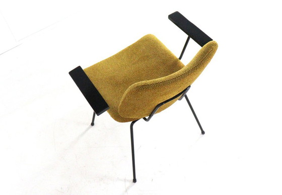 Image 1 of Set van 4 W.H. Gispen voor Kembo stoelen eetkamerstoelen vintage gestoffeerd