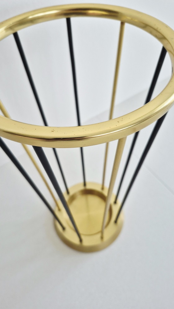 Portaombrelli, oro e nero, stile vintage moderno di metà secolo – Metal (photo 5 of 7)