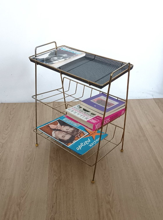 Image 1 of Table d'appoint Pilastro Fifties avec porte-revues