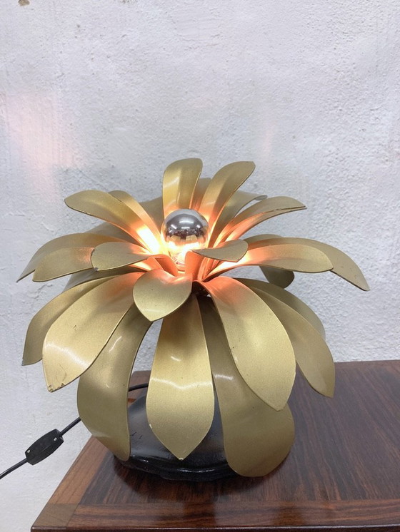 Image 1 of Table Lamp Palm Lamp 80s Hollywood Regency Design