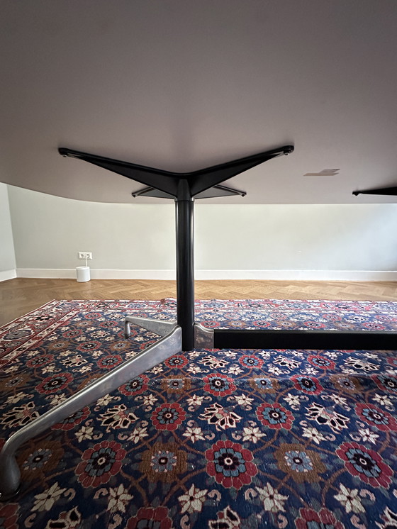 Image 1 of Vitra Eames Segmented Dining Table With 6x Vitra Eames EA107 Chairs