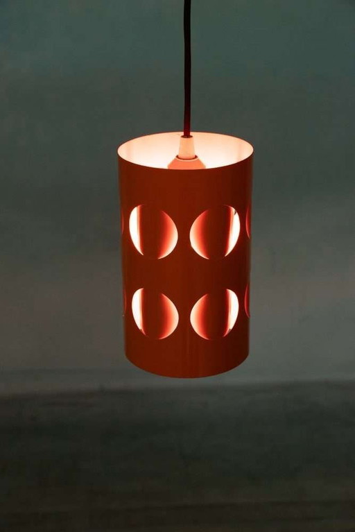 Space Age 70er Jahre Hängeleuchte orange vintage Pendelleuchte