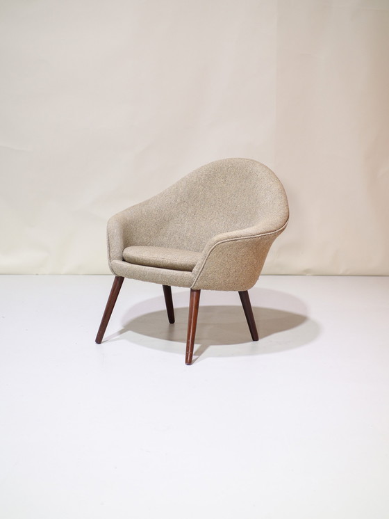 Image 1 of Hans Olsen 187 Fauteuil Gris Teck Danois Vintage