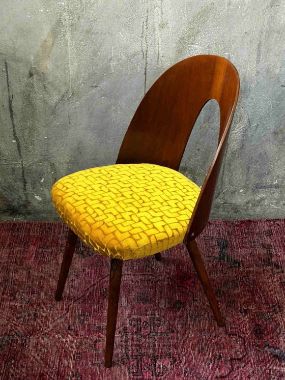 1/16 Antonín Šuman Chair 1967 for MIER Topoľčany, Mid Century Chair Walnut, Restored and reupholstered (photo 2 of 9)