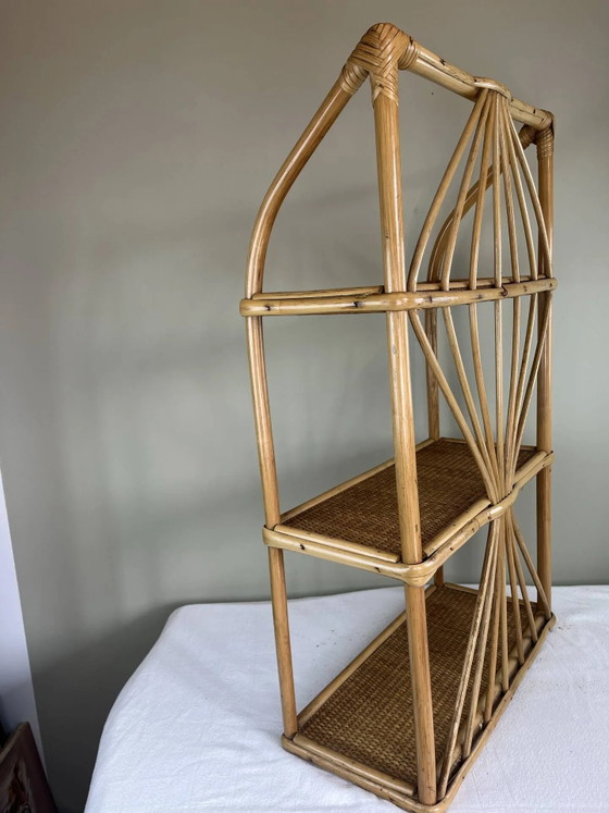 Scaffale in rattan vintage – Scaffali a muro, Wicker (photo 13 of 13)