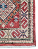 Handgeknüpfter orientalischer Kazak-Teppichläufer aus Wolle, Korallenminzgrün, 64 x 205 cm