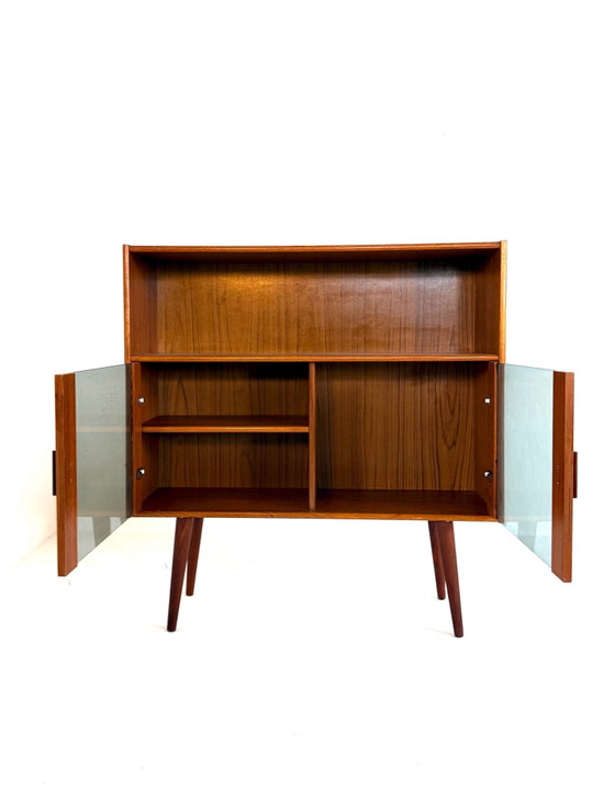 Librerie vintage danesi in teak anni '70, Legno, Vetro, Marrone (foto 3 di 10)