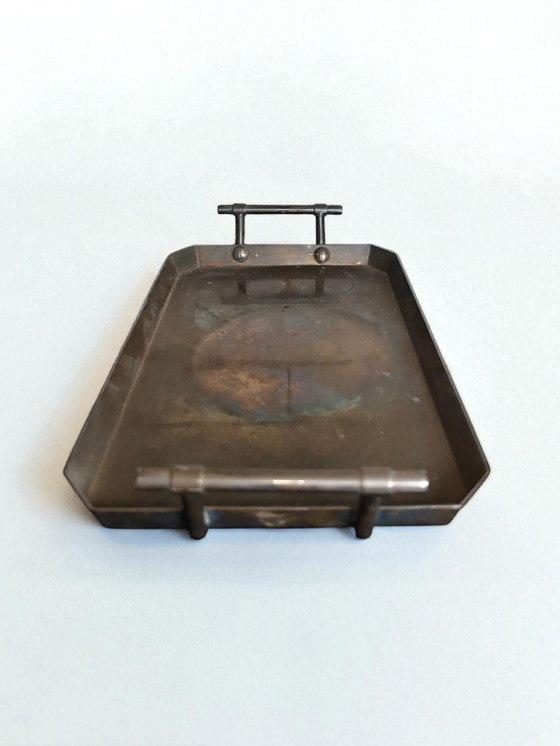 Image 1 of Art Nouveau verzilverd dienblad – Jugendstil Servierttablett 1900 Vintage Decor